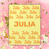 Gepersonaliseerde meisjesnaam in Sinaasappel | Fle Fleece Deken