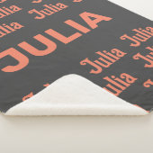 Gepersonaliseerde meisjesnaam in zalm | Sherpa Bla Sherpa Deken (3/4)