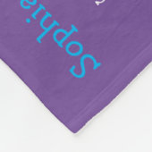 Gepersonaliseerde meisjesnaam Monogram Paars Cute Fleece Deken (Hoek)