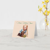 Gepersonaliseerde meisjesnaam Verjaardags Kaart (Gele Bloem)