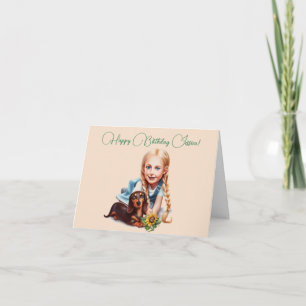 Gepersonaliseerde meisjesnaam Verjaardags Kaart