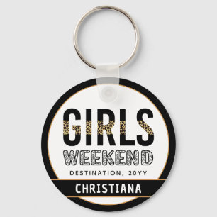 Gepersonaliseerde meismeense reis Wekend Girls Sleutelhanger