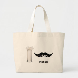 Gepersonaliseerde melk grote tote bag