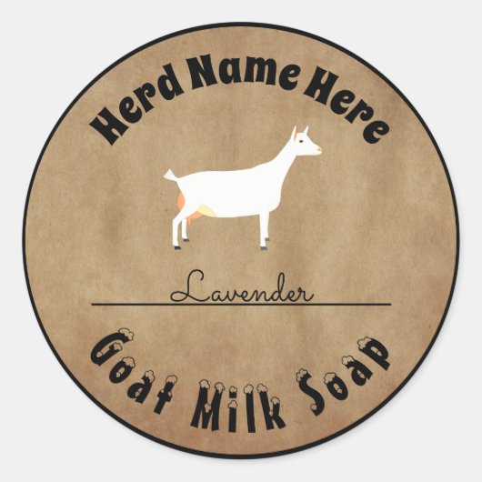 Gepersonaliseerde melk van de soort Saanen Dairy G Ronde Sticker (Voorkant)