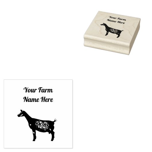Gepersonaliseerde melkgeiten rubberstempel (Gestempeld)