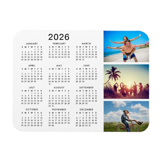 Gepersonaliseerde Memorable Foto Collage 2024 Agen Magneet (Horizontaal)