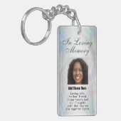 Gepersonaliseerde Memorial Angel Wings Voeg foto t Sleutelhanger (Voorkant Links)