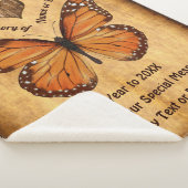 Gepersonaliseerde Memorial Blanket, Monarch Butter Sherpa Deken (3/4)