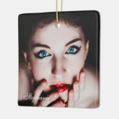 Gepersonaliseerde Memorial Feminine Keepomwille Keramisch Ornament (Links)