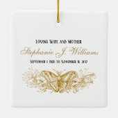 Gepersonaliseerde Memorial Feminine Keepomwille Keramisch Ornament (Achterkant)