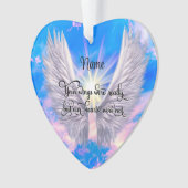 Gepersonaliseerde Memorial Ornament Angel Wings He (voorkant)