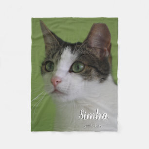 Gepersonaliseerde Memorial Pet Afbeelding Blanket Fleece Deken