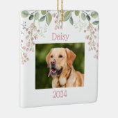 Gepersonaliseerde Memorial Pet Ornament Floral Des (Rechts)