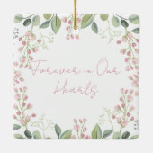 Gepersonaliseerde Memorial Pet Ornament Floral Des (Achterkant)