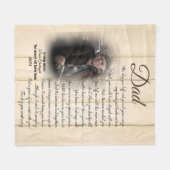 Gepersonaliseerde Memorial Photo deken voor het ve (Voorkant (Horizontaal))