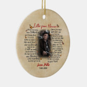 Gepersonaliseerde Memorial Photo Ornament Letter v (Rechts)