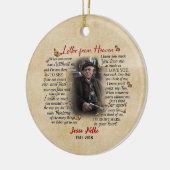 Gepersonaliseerde Memorial Photo Ornament Letter v (Links)