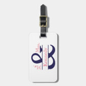 Gepersonaliseerde meneer en mevrouw Newly Weds Mon Bagagelabel (Voorkant verticaal)