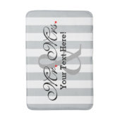 Gepersonaliseerde meneer en mevrouw Plus  kleur Badmat (Voorkant Verticaal)