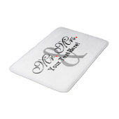 Gepersonaliseerde meneer en mevrouw Plus  kleur Badmat (Gekanteld)