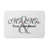 Gepersonaliseerde meneer en mevrouw Plus  kleur Badmat (Voorkant)