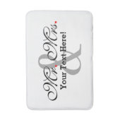 Gepersonaliseerde meneer en mevrouw Plus  kleur Badmat (Voorkant Verticaal)