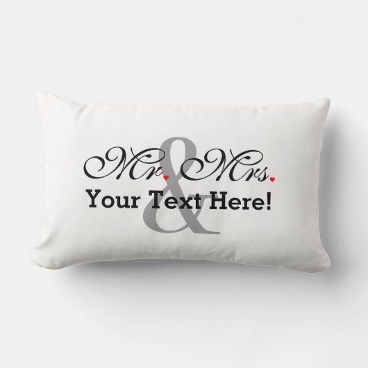 Gepersonaliseerde meneer en mevrouw Plus kleur Kussen (Voorkant)