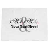 Gepersonaliseerde meneer en mevrouw Plus kleur Large Cadeautasje (Voorkant)