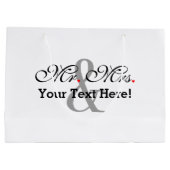 Gepersonaliseerde meneer en mevrouw Plus kleur Large Cadeautasje (Achterkant)