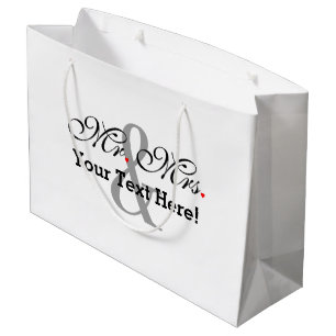 Gepersonaliseerde meneer en mevrouw Plus kleur Large Cadeautasje