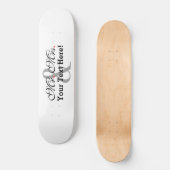 Gepersonaliseerde meneer en mevrouw Plus  kleur Persoonlijk Skateboard (Voorkant)