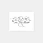 Gepersonaliseerde meneer en mevrouw Plus  kleur Post-it® Notes (Voorkant)