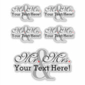 Gepersonaliseerde meneer en mevrouw Plus  kleur Sticker (Voorkant)