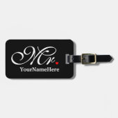 Gepersonaliseerde meneer Husband Groom Zijne Hers  Bagagelabel (Voorkant horizontaal)