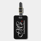 Gepersonaliseerde meneer Husband Groom Zijne Hers  Bagagelabel (Voorkant verticaal)