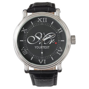 Gepersonaliseerde meneer Husband Groom Zijne Hers  Horloge