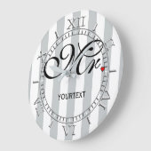 Gepersonaliseerde meneer op een grote klok (Hoek)