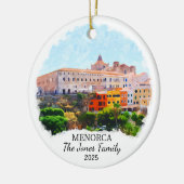 Gepersonaliseerde Menorca Ornament, Spanje Keramisch Ornament (Links)