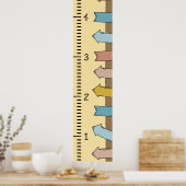 Gepersonaliseerde menselijke groei grafiek liniaal poster (Keuken)