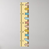 Gepersonaliseerde menselijke groei grafiek liniaal poster (Voorkant)