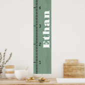 Gepersonaliseerde menselijke groei grafiek liniaal poster (Keuken)