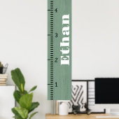 Gepersonaliseerde menselijke groei grafiek liniaal poster (Thuiskantoor)