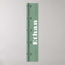 Gepersonaliseerde menselijke groei grafiek liniaal poster