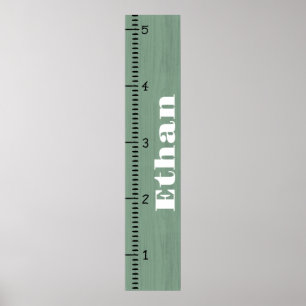 Gepersonaliseerde menselijke groei grafiek liniaal poster