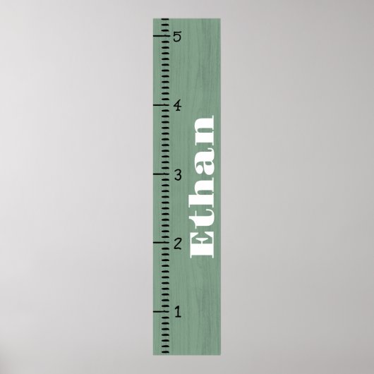 Gepersonaliseerde menselijke groei grafiek liniaal poster (Voorkant)