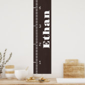 Gepersonaliseerde menselijke groei grafiek liniaal poster (Keuken)