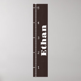 Gepersonaliseerde menselijke groei grafiek liniaal poster