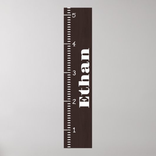 Gepersonaliseerde menselijke groei grafiek liniaal poster (Voorkant)