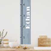 Gepersonaliseerde menselijke groei grafiek liniaal poster (Keuken)