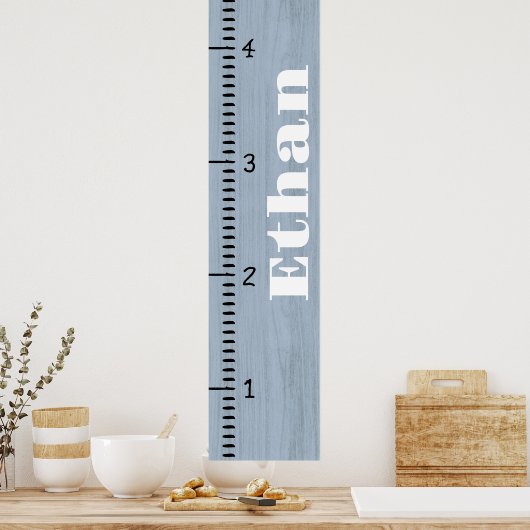 Gepersonaliseerde menselijke groei grafiek liniaal poster (Keuken)